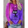 Fashion Women's Long Sleeve Casual O-neck Cute Cat Sweatshirts Tops 3D Print Clothes Animal Pullovers Kawaii Girl Clothing Tops