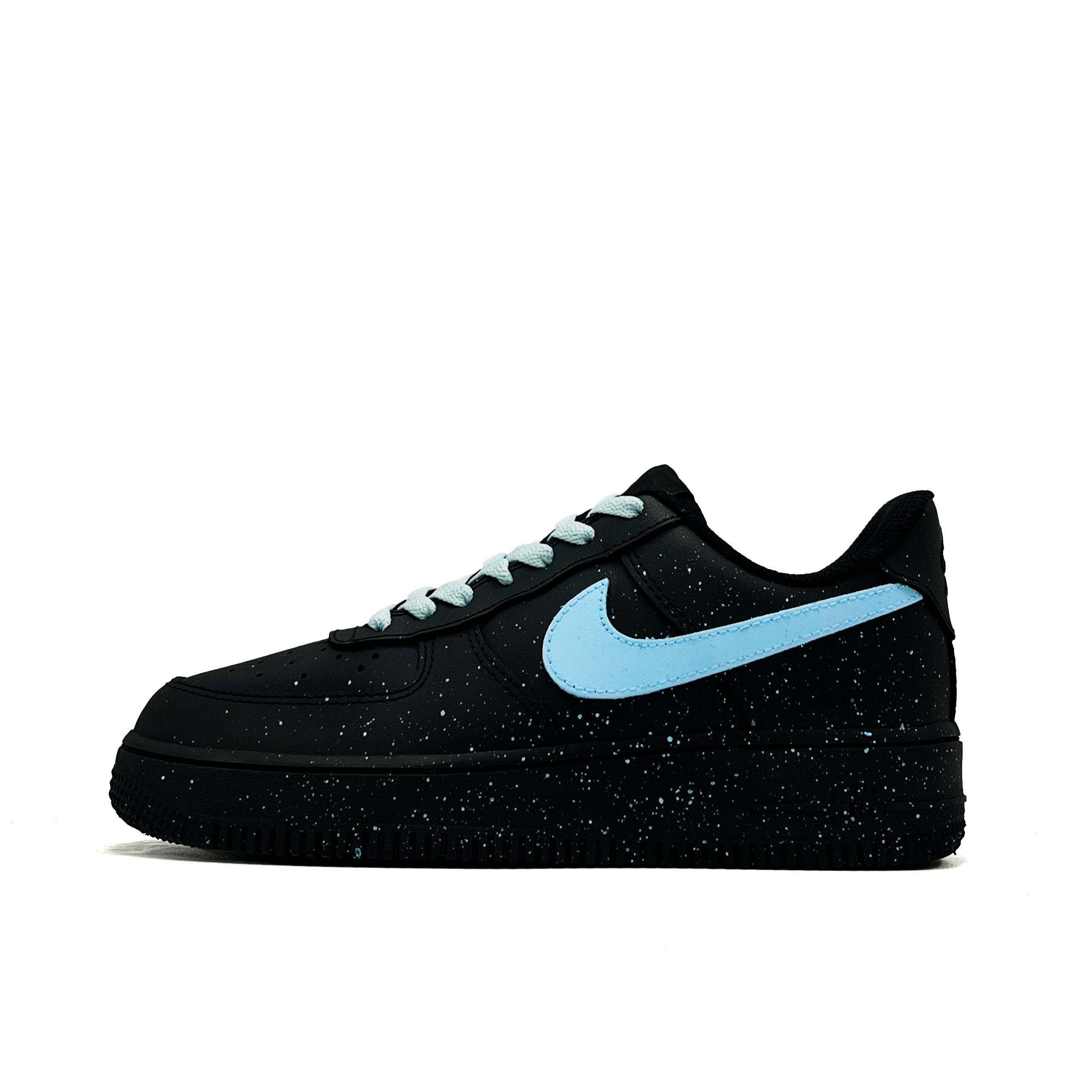 

Nike Air Force 1 Ice Star Leather Abrasion Resistant Low top Skateboard Shoes Unisex Black White CW2288-001(Team1615) 36.5