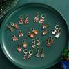 Christmas Earring Set For Women Shiny Crystal Zircon Snowflake Elk Bowknot Elk Xmas Tree Earring Girl New Year Gifts