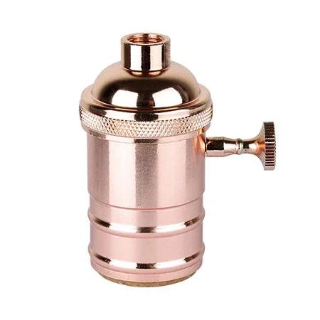 1/5PCS Vintage E26/E27 Retro Vintage Edison Industrial Light Bulb Lamp Holder Socket With Switch Copper Pendant Lamp Holder