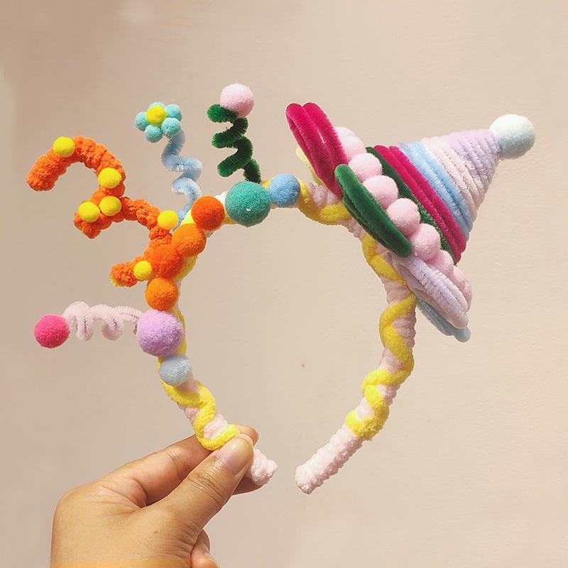 Handmade First Birthday Pipe Cleaner Hat: Cute Baby Photo Prop and Party Headwear Decoration