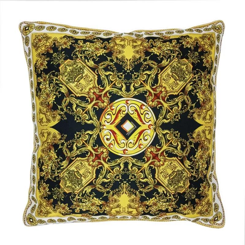 European Style Throw Pillow Cover Indoor Sofa Cushion  Classic Geometric Vine Printed