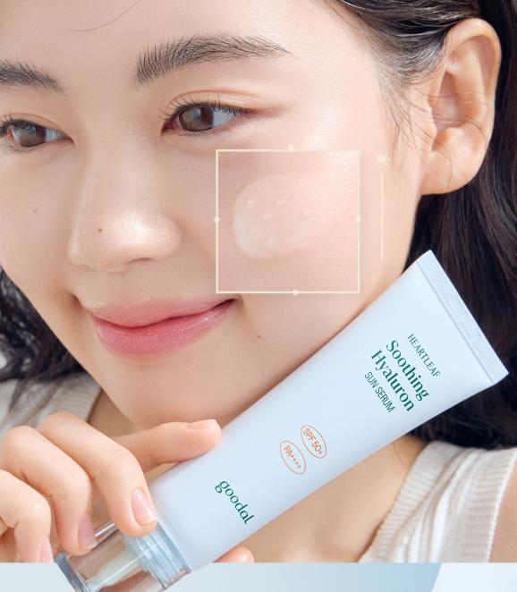 Goodal Heartleaf Calming Hyaluron Sun Serum 50ml – Soothing & Glow UV Care