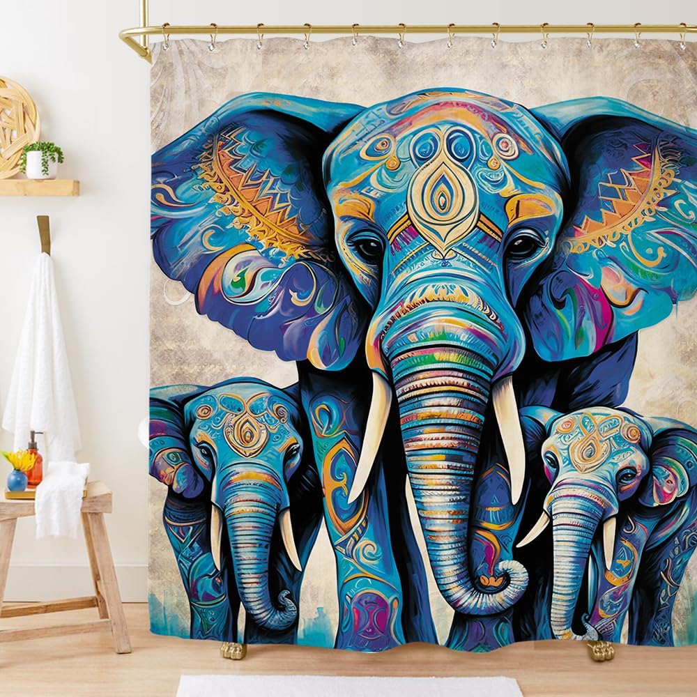Lion Man Shower Curtain Set - Black/Gold Motivational Quotes, Waterproof Masculine Bath Decor Inspirational Male Design
