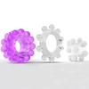 Penis Rings Cock Rings Set,Cock Ring Sleeve Penis with 3D Beads for Couple Sex, Soft Stretchy Penis Toy Mens Sex Toy 3Pcs Purple