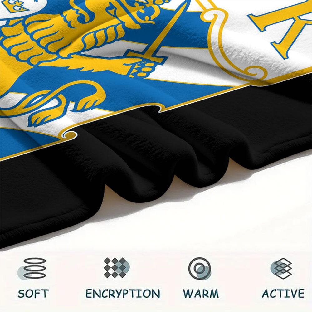 Coperta in Flanella Stampata IFK Goteborg, morbido plaid per camera da letto divano, lavabile, merchandising per tifosi di calcio, ottimo regalo.