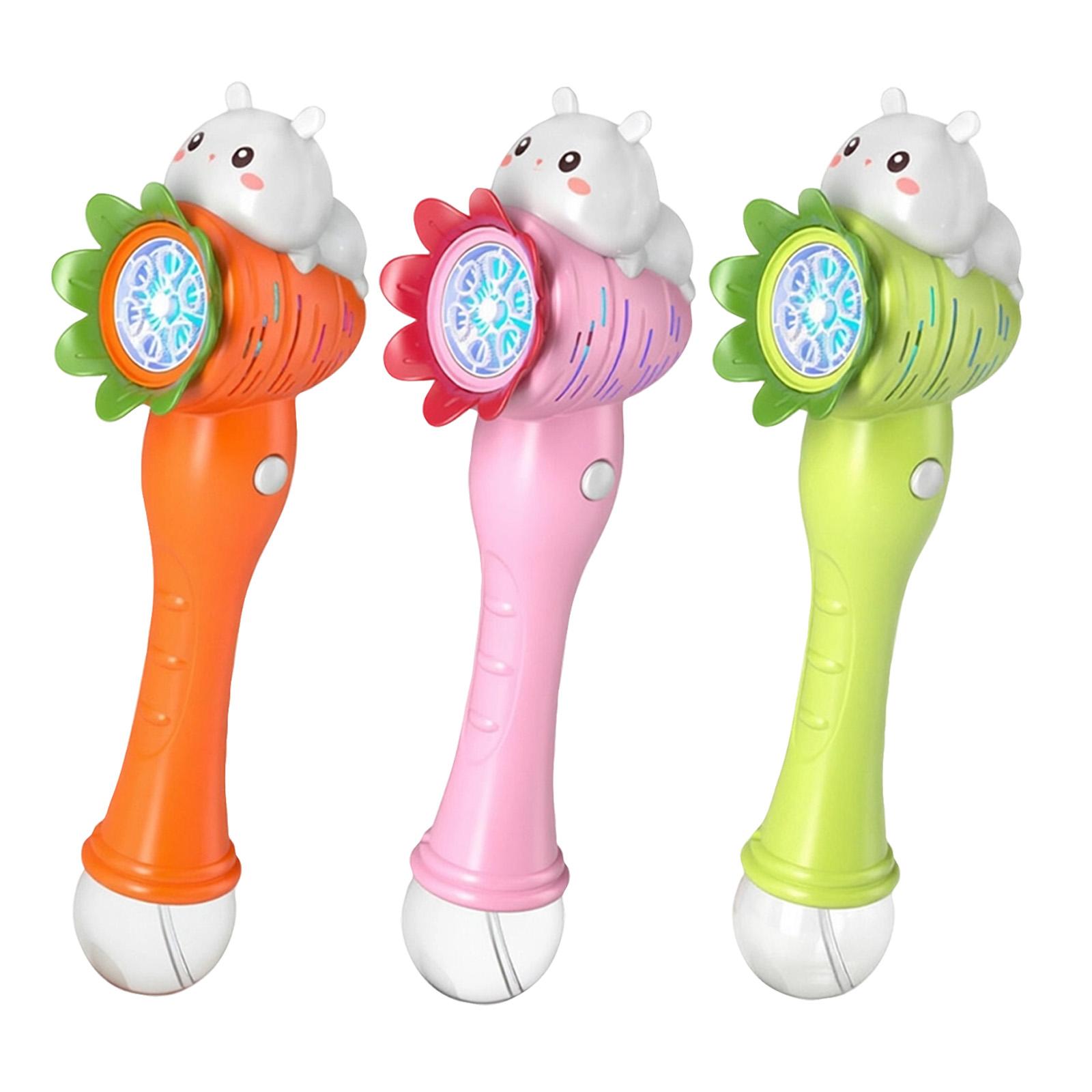 3pc Bubble Wand Toy with Light and 30ml Bubble Solution Set Kids Outdoor Bubble Blower Handheld Bubble Maker for Children one size белый