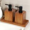 Elegant Wood Texture Resin Lotion Dispenser With Foam Pump For Shampoo Body Wash Hotel Homes Bathroom Essential