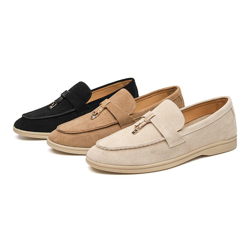 Autumn 2025 New Doudou Shoes Men's One-pedal Shallow Mouth Flat-soled Single Shoes Anti-velvet Versatile Lazy Shoes 8263-R