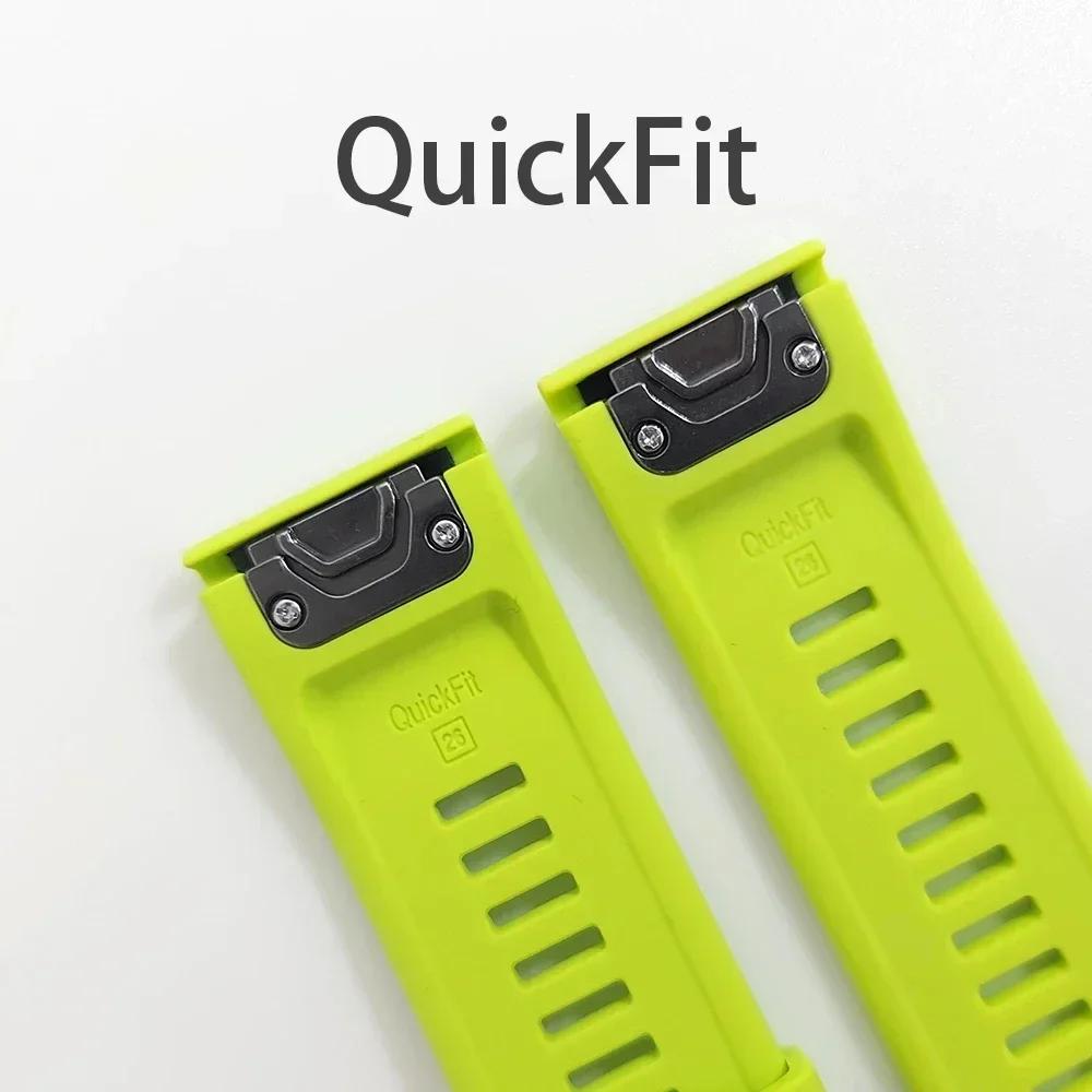 Correa De Silicona QuickFit De 22mm Y 26mm Para Garmin Fenix 6XPro 5XPlus/Epix Gen 2 7X Pro TACTIX DELTA Instinto 2X