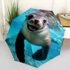 1pc Seal, Ocean Automatic Folding Umbrella Automatic Open/Close, 8-Rib Durable Frame, Compact Travel Umbrella Suitable009