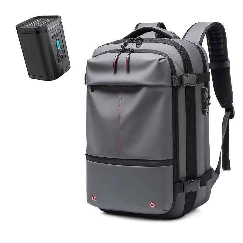 Reis Mannen 17 Inch Laptop Rugzak Vacuüm Compressie Rugzak Zakelijke Grote Capaciteit Schoolrugzak Uitbreidbare Buitenrugzak