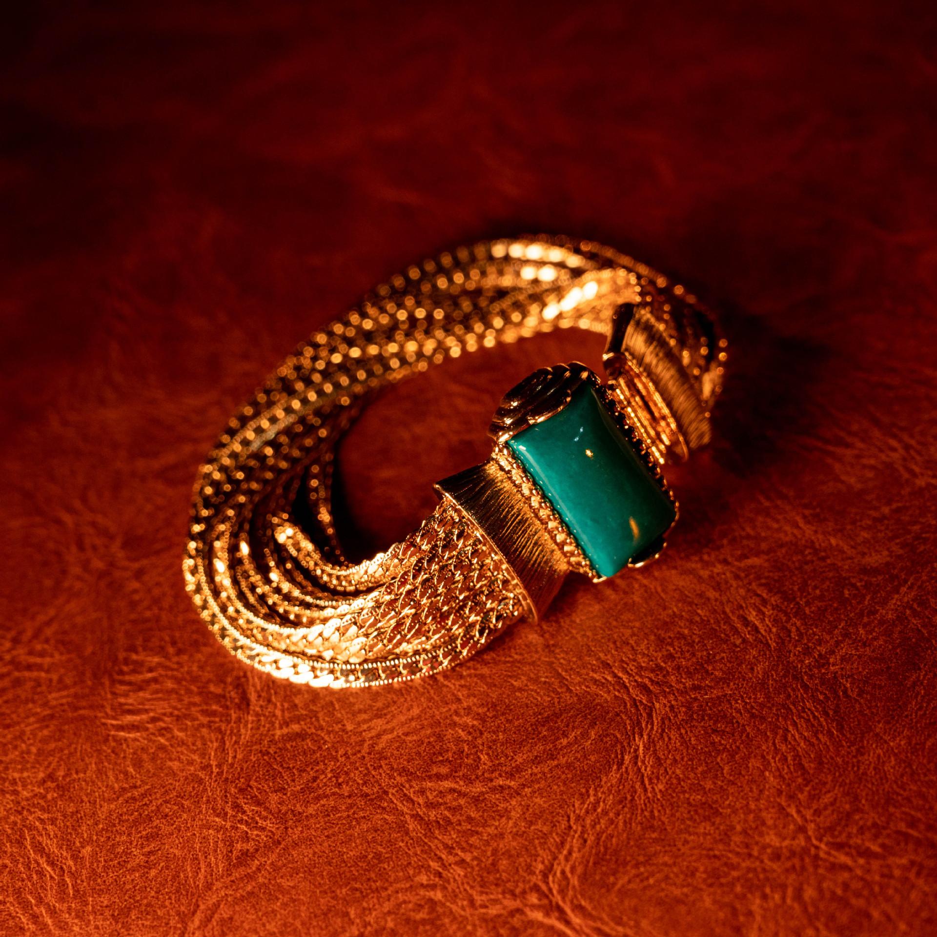 Стильный Европейский Американский Модный Ретро Стиль Элегантная Золотая Цепь Инкрустированная Бирюзой Высококачественный Короткий Ожерелье Браслет Набор