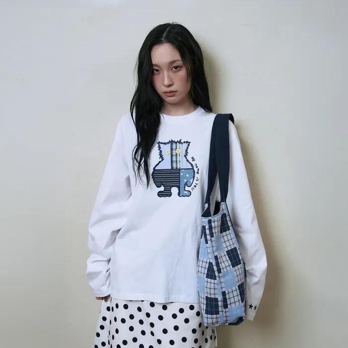 Lsc Fabric Mix Shoulder Bag Navy