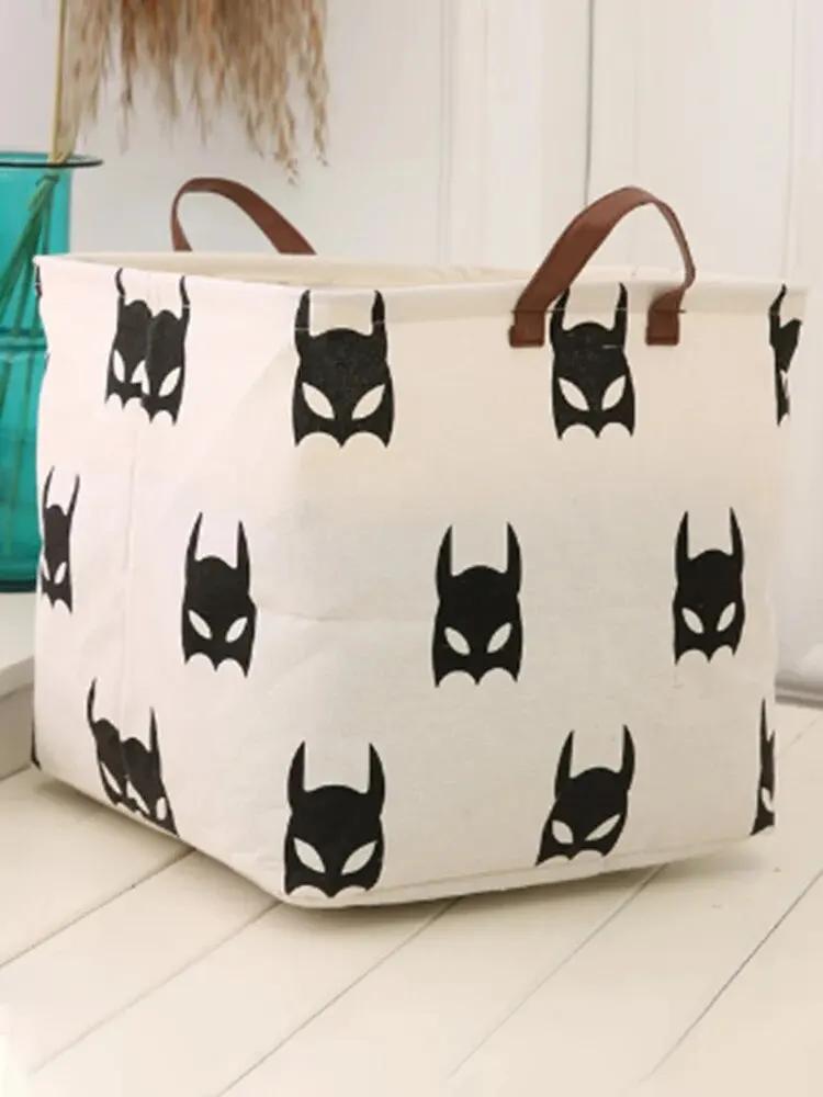 Laundry Basket Cotton and Linen Dirty Clothes Laundry Basket Foldable Laundry Basket Storage Household Sundries Storage Basket