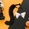 Cat Ears and Tail Set Animal Cosplay Costume for Party Birthday Masquerade