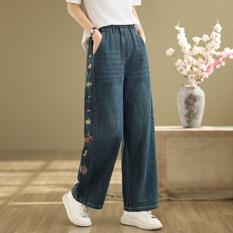 

Женские джинсы широкие от бедра Женские джинсы с высокой талией и облегающие Зимние утепленные брюки прямого кроя 3XL