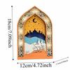 Creative Night Light Ornament LED Eid Wooden Decoration Handmade Eid Desktop Ornament  Scene Layout