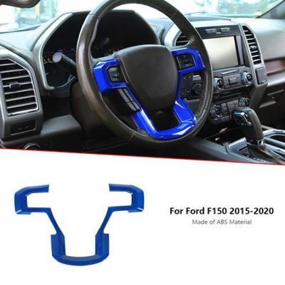 Blue Steering Wheel Moulding Trim Cover Bezels For Ford F150 2015-20 Accessories