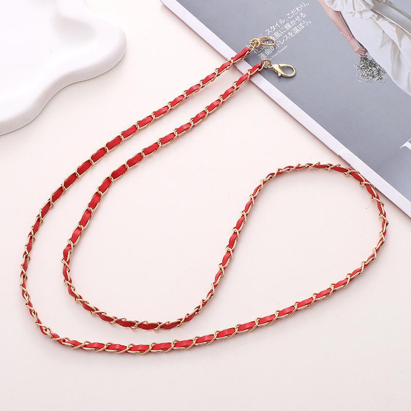 Handmade Leather Crossbody Phone Case with DIY Jewelry Pendant - Small Fragrance Style for Girls
