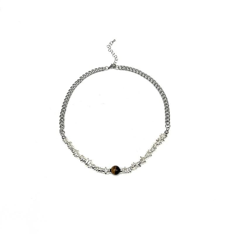 Geometric Necklace Stainless Steel Handmade Collar Chain For Women And Men