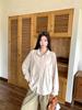 Plus Size Women's Retro Corduroy Shirt - Casual Long Sleeve BF Style for Spring & Autumn