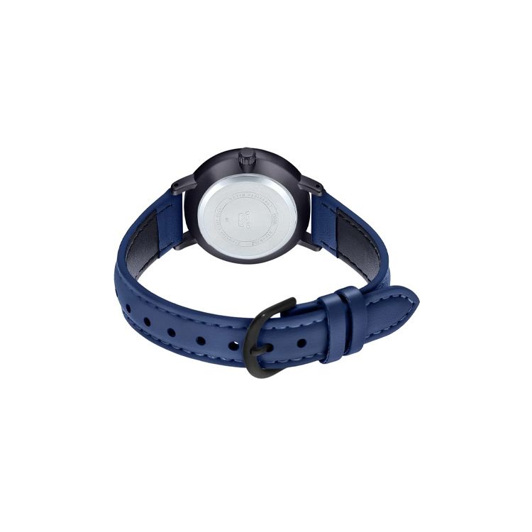 Casio Standard Serie Minimalistische Mode Marineblau Quarzwerk Lederarmband Uhr Damenuhren LTP-VT02BL-2A