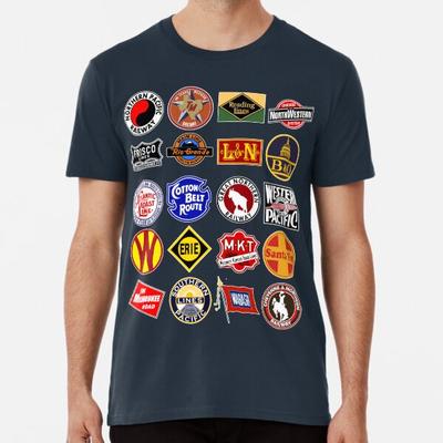 Vintage Defunct Railroad Railway Logos - TraT-Shirt S-5XL Best T-Shirt