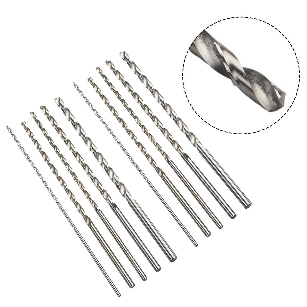 10Pcs Extra Long HSS High Speed Steel Drill Bit Set 2mm 3mm 3.5mm 4mm 5mm Bits Twist Drill Power Tool Accessories