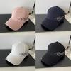 Cotton Baseball Cap With Embroidered Alphabet For Casual Wear And Sun Protection