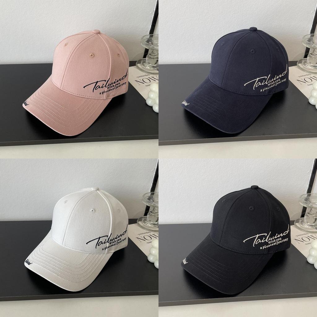 Cotton Baseball Cap With Embroidered Alphabet For Casual Wear And Sun Protection