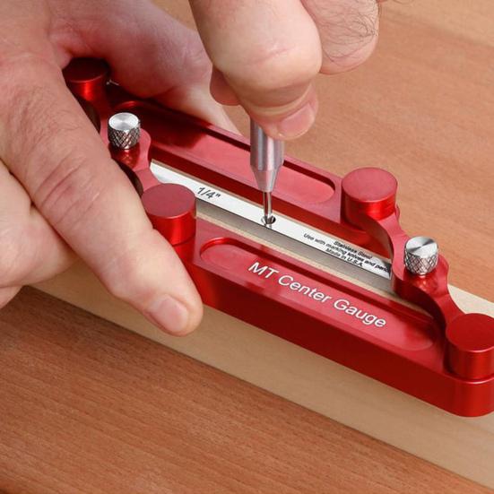 Aluminum Alloy Center Set Durable Scribe Gauge Woodworking Marking Tool Line Locator with Interchangeable