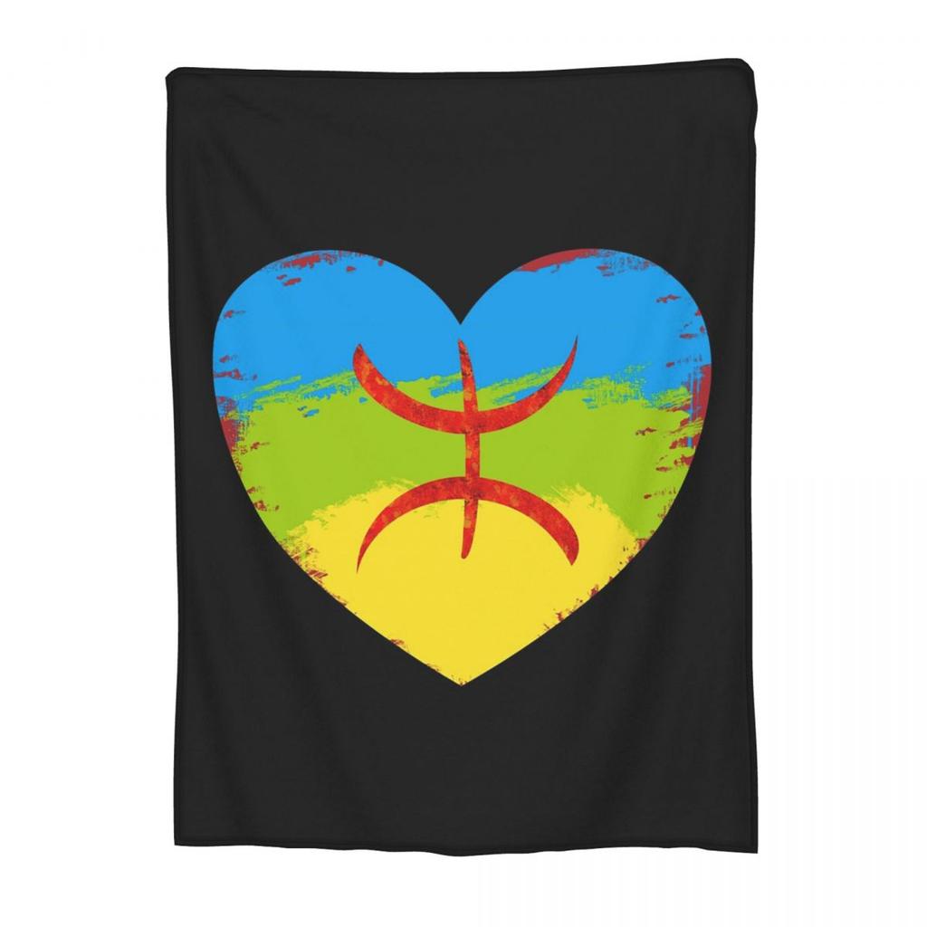 YAZ Amazigh Symbol Tamazight People Blanket Soft Warm Flannel Throw Blanket Cover for Bed Living room Picnic Travel Home Couch