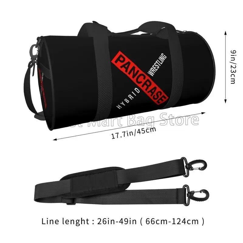 Pancrase Hybrid Wrestling Print Travel Duffel Bag Waterproof Sports Gym Bag Carry On Luggage Bags Weekender Overnight Tote Bags