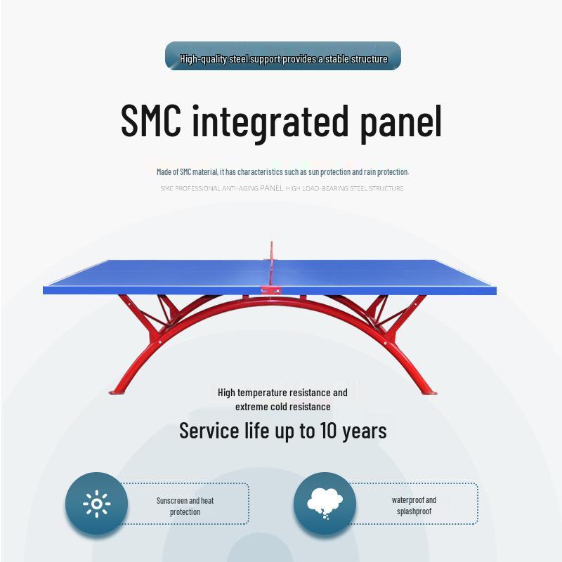 Outdoor Competition-Grade Ping Pong Table with Sunscreen Protection.