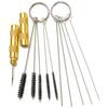 11pcs Airbrush Spray Gun Nozzle Cleaning Repair Tool Kit Needle & Brush Set