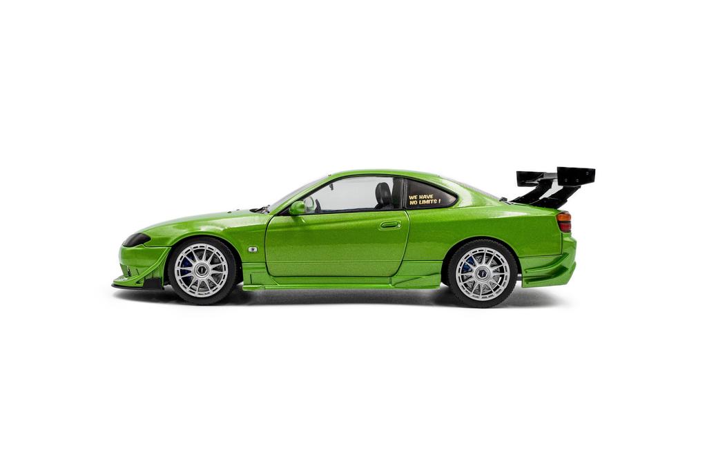 Solido 1/18 Scale Nissan Silvia S15 SPEC-R Aero 1999 Green SOLIDO Silvia Diecast Car [Parallel Import]