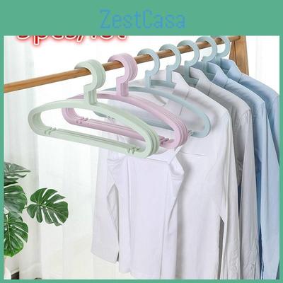 Household 5pcslot Hangers Plain Traceless Plastic Drying Hangers Nonslip Dry And Wet Clothes Hang
