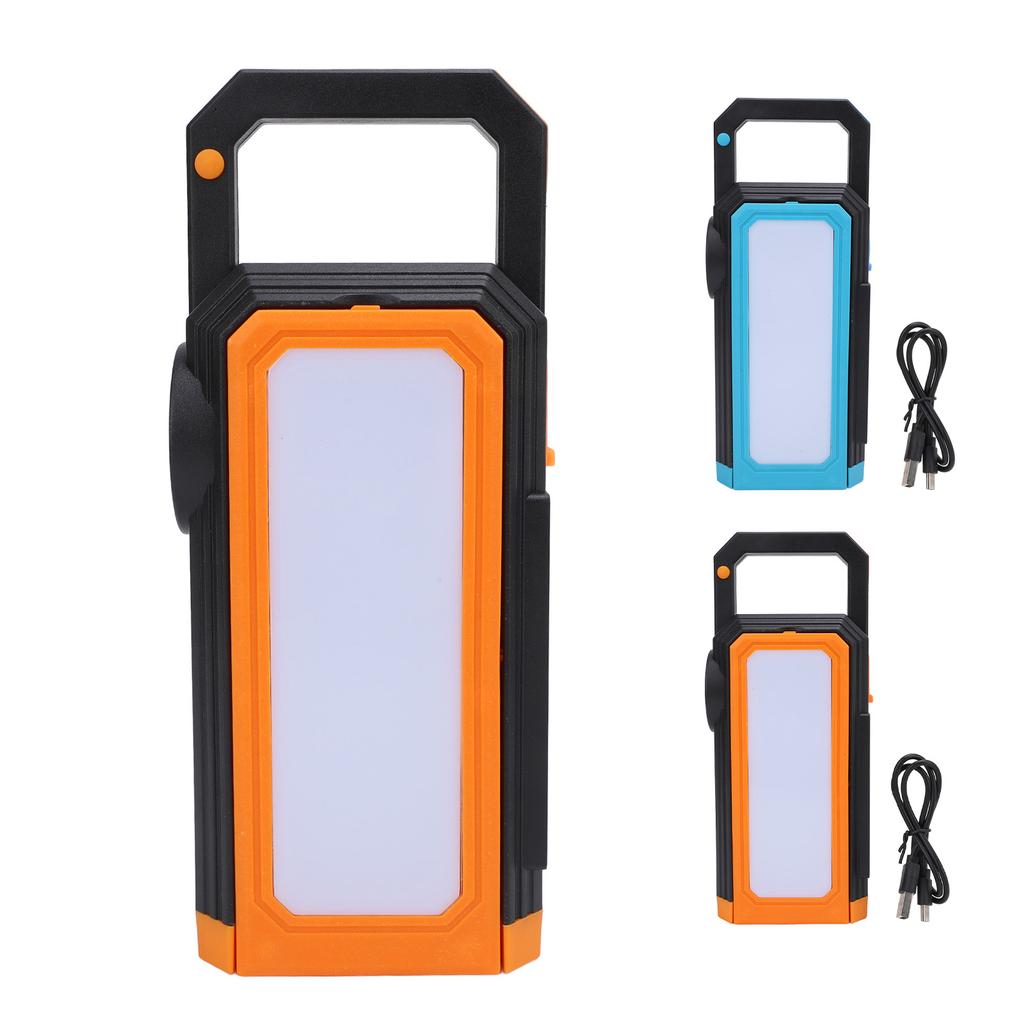 Solar Camping Lantern Dual Sided Foldable Multifunctional Tent Light for Emergency Outdoor Activitie