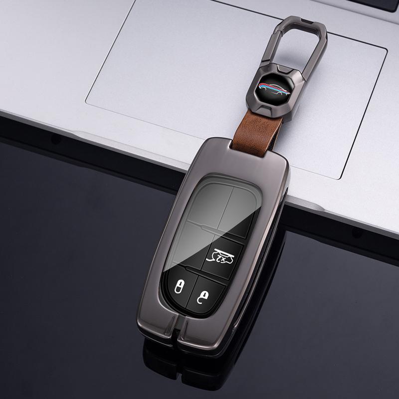 Metal Car Remote Key Case Cover Full Protection For Jeep Wrangler JL TJ Gladiator JT 2018 2019 2021 For Jeep Grand Cherokee Renegade Compass