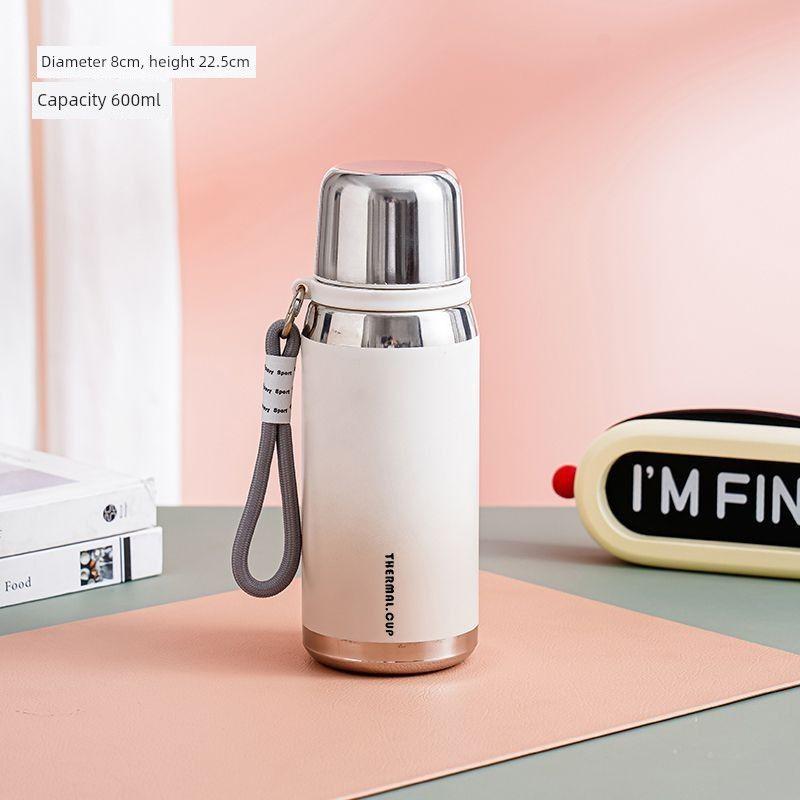 Large-Capacity Thermos Cup for Women, High-Looking 2023 New Model for Male Students, Portable Tea Brewing Cup, 316 Stainless Steel Water Cup