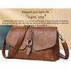 Damen Umhängetasche mit Klappe aus strukturiertem Leder Lässige Schultertasche