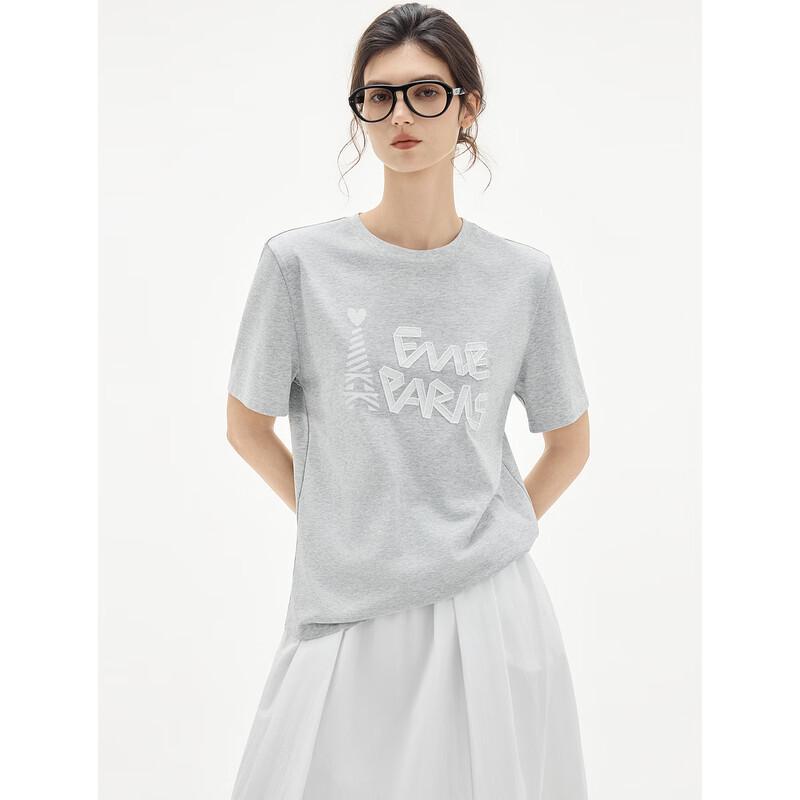 ELLE Letter Print Short Sleeve T-Shirt S