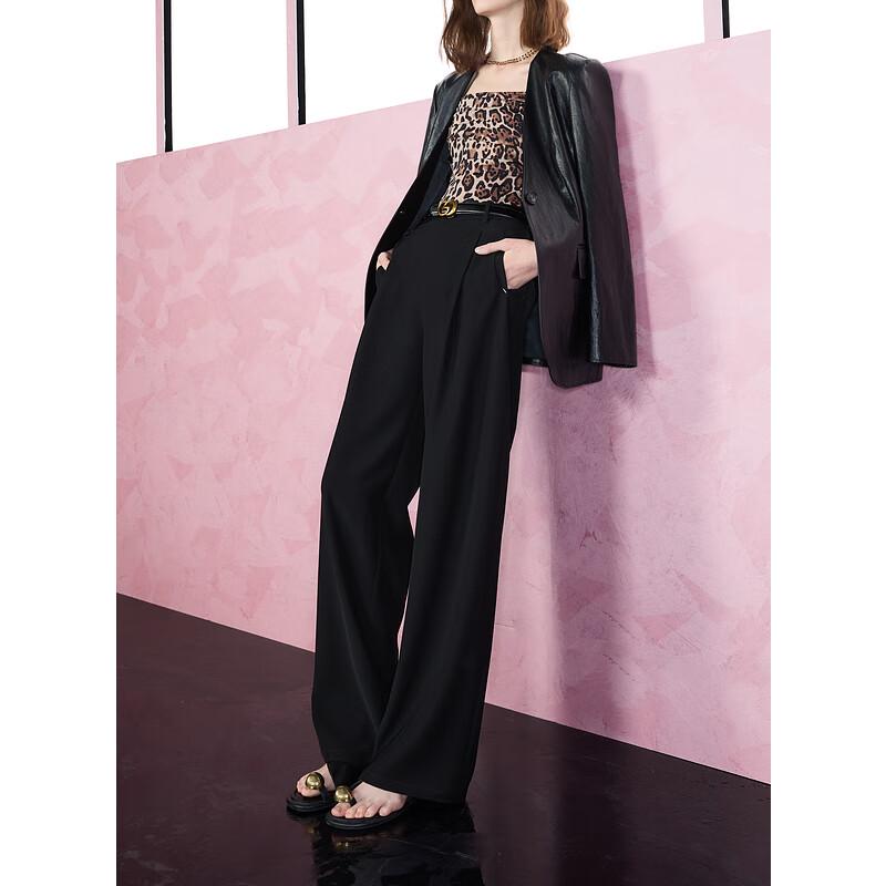 Women's High-Waist Loose Wide-Leg Floor-Length Suit Pants