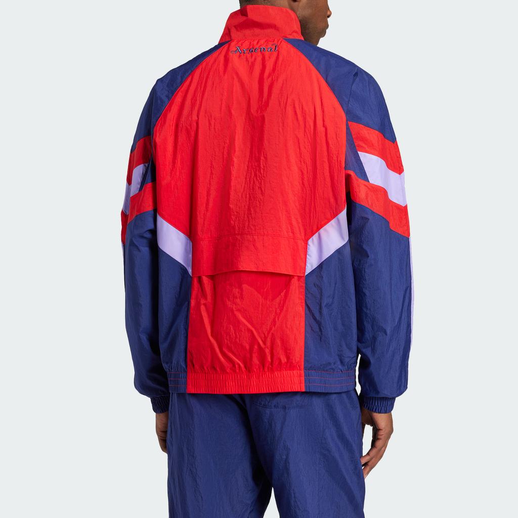 Adidas Originals „Arsenal“ laisvalaikio patogus laisvas striukė Vyriškos striukės šviesiai tamsiai raudonos nakties-dangaus mėlynos spalvos IS6503