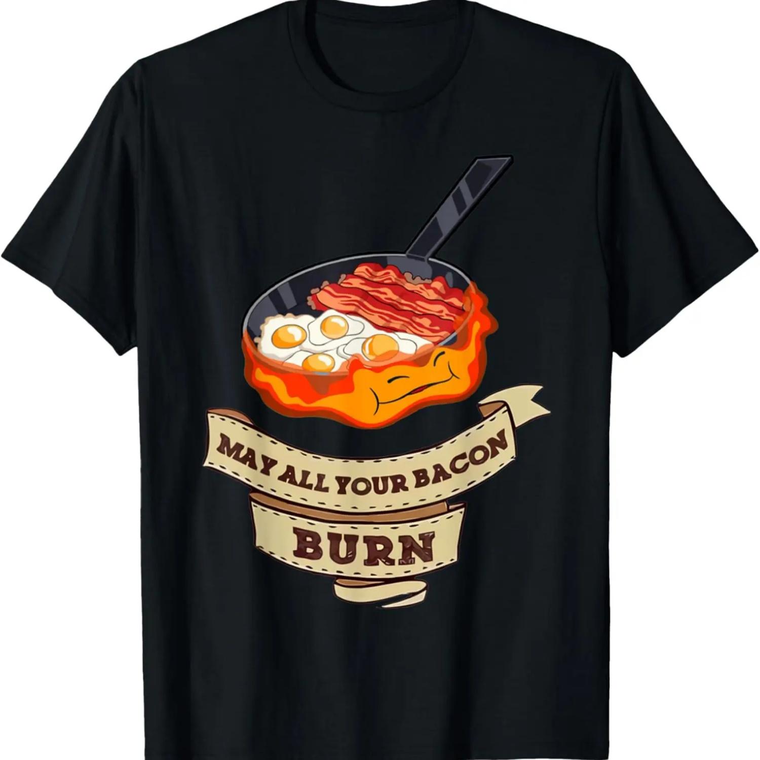 May All Your Bacon Burn Funny Barbeque BBQ Party T-Shirt S