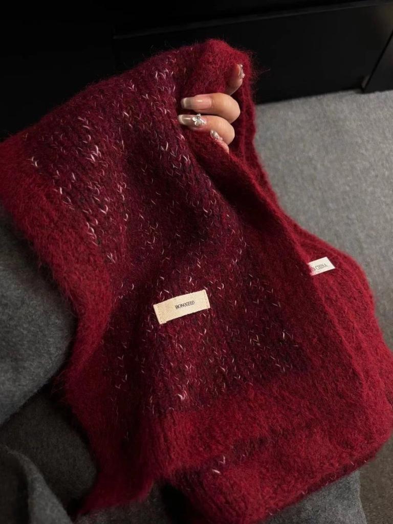 Tonglu contains knitted scarves for women's winter high-end sense versatile and warm student neck protection wool scarf tide