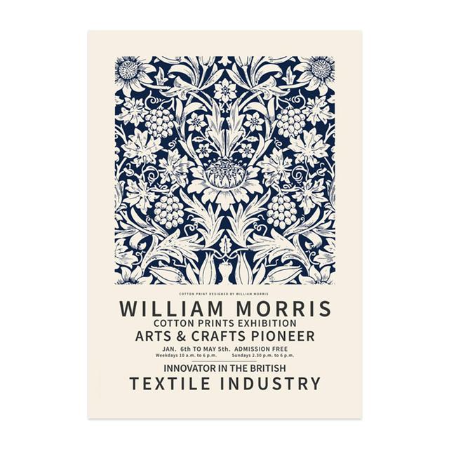 William Morris Världsberömd målning Konstaffisch Retro växt Blomma Canvasmålning för modernt hem Väggdekoration Väggmålning Bild