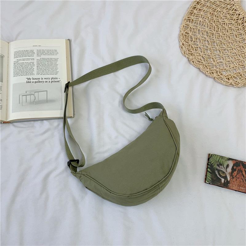 New Women's Messenger Bag Urban Simple Nylon Dumpling Bag Student Shoulder Bag Cloth Bag