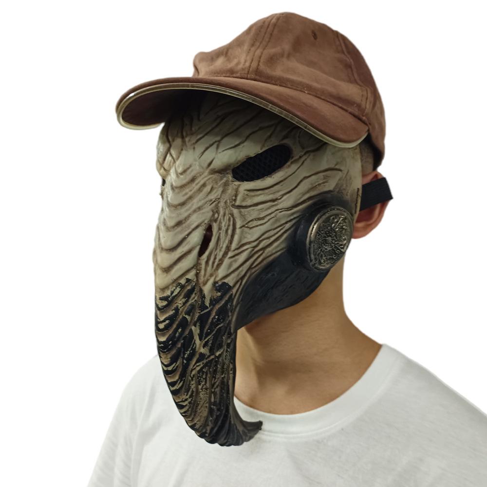 New animal mask latex prop for Halloween prank games, animal beak mask, can be customized with labels